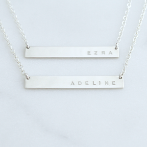 Sterling Silver Layered Double Bar Necklaces