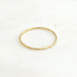 Skinny Hammered Ring - Sterling Silver / 14k Gold Filled / 14k Rose Gold Filled