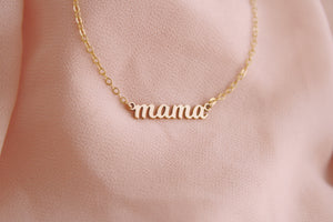Mama Script Name Necklace