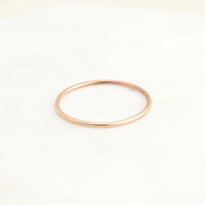 Round Polished Skinny Ring - Sterling Silver / 14k Gold Filled / 14k Rose Gold Filled