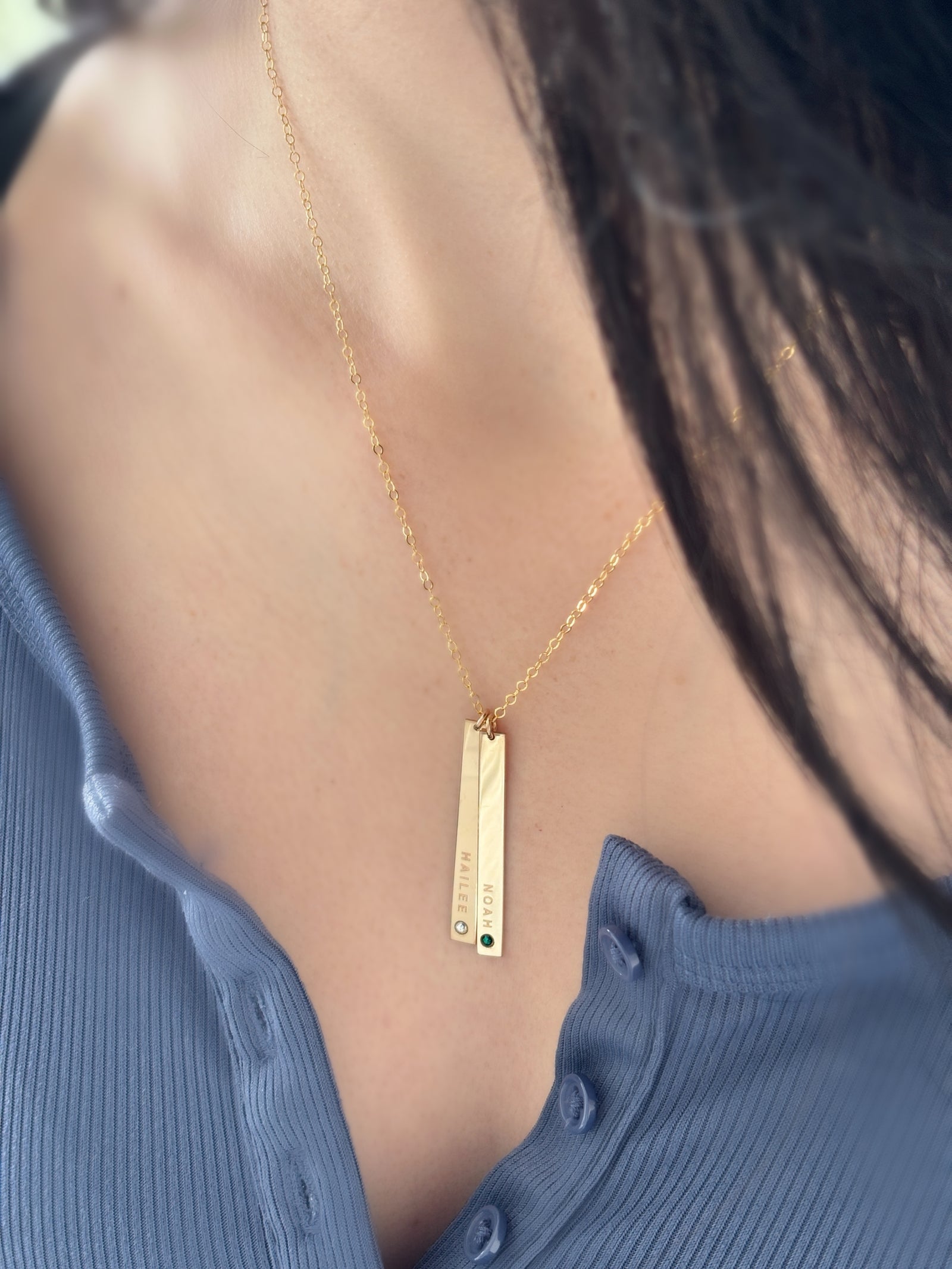 Little Birthstone Bar Necklace