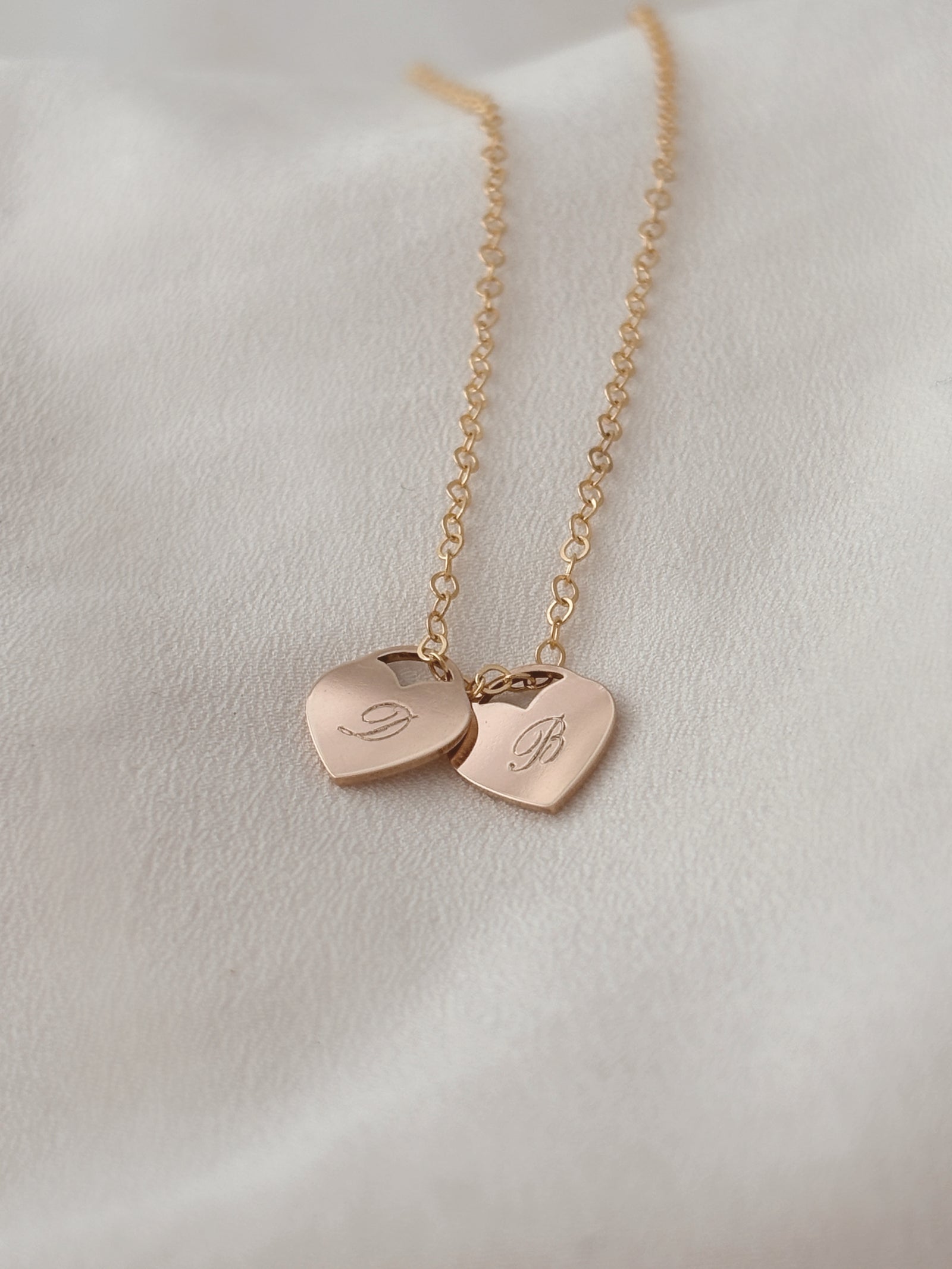 Heart Lock Initial Necklace