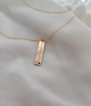 Little Birthstone Bar Necklace