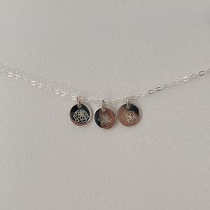Tiny Birth Flower Pendant Necklace
