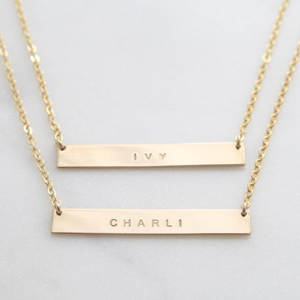 Gold / Rose Gold / Sterling Silver /   Layered Double Bar Necklaces