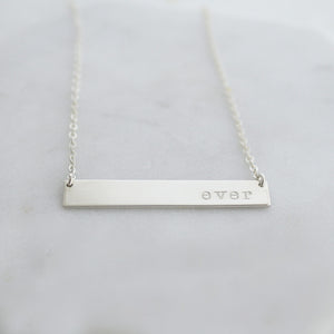 Sterling Silver Bar Necklace