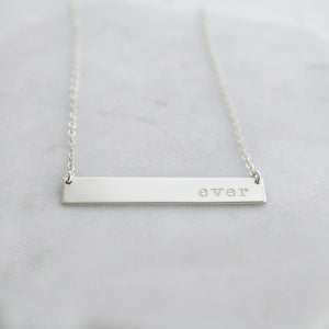 Sterling Silver Bar Necklace