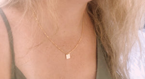 Little Square Pendant Necklace