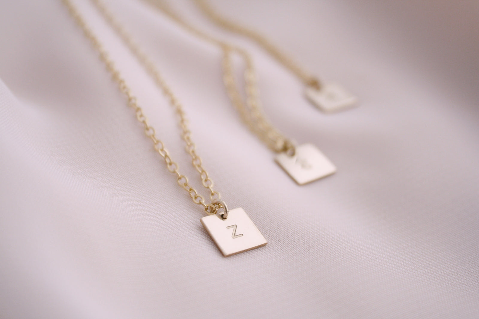 Little Square Pendant Necklace