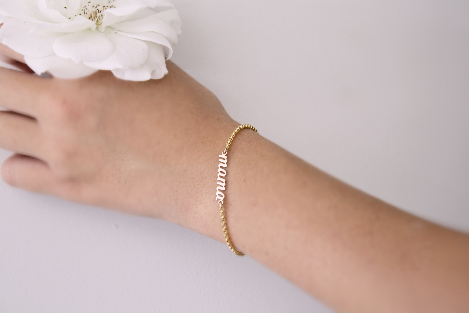 Mama Script Bracelet