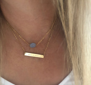 Raw Semi-Precious Gemstone Necklace