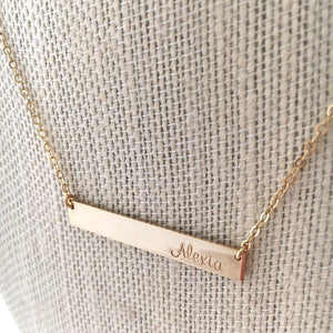 Gold Bar Necklace