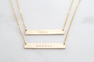Gold / Rose Gold / Sterling Silver /   Layered Double Bar Necklaces