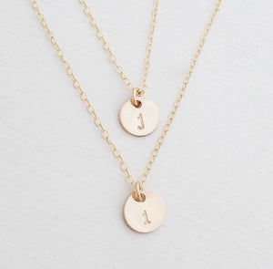 Tiny Initial Layered Necklace