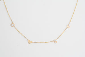 Sterling Silver Little Love Letters Four Initial Necklace