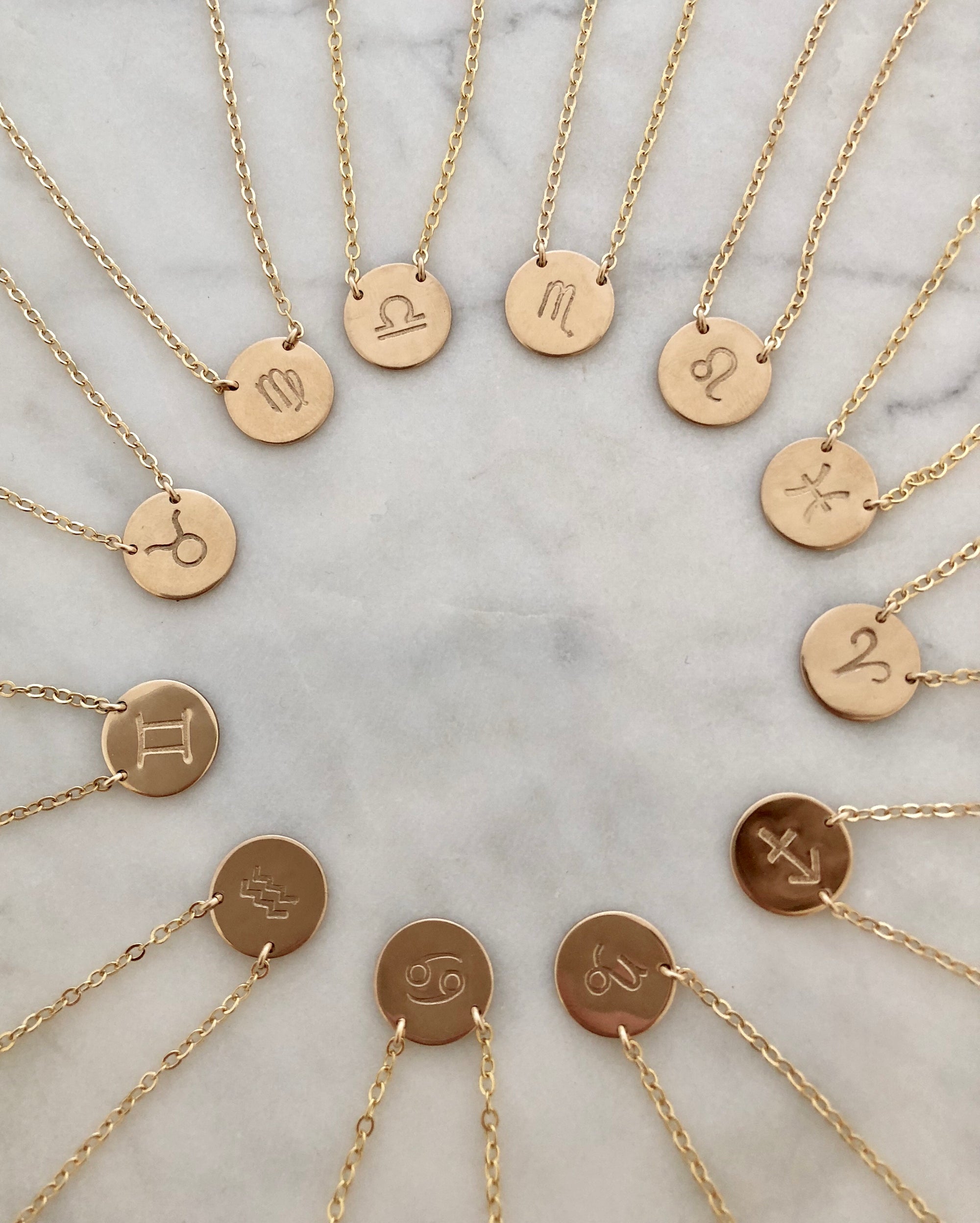 Zodiac necklace on sale