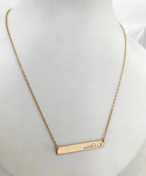 MOTHER Bar Necklace