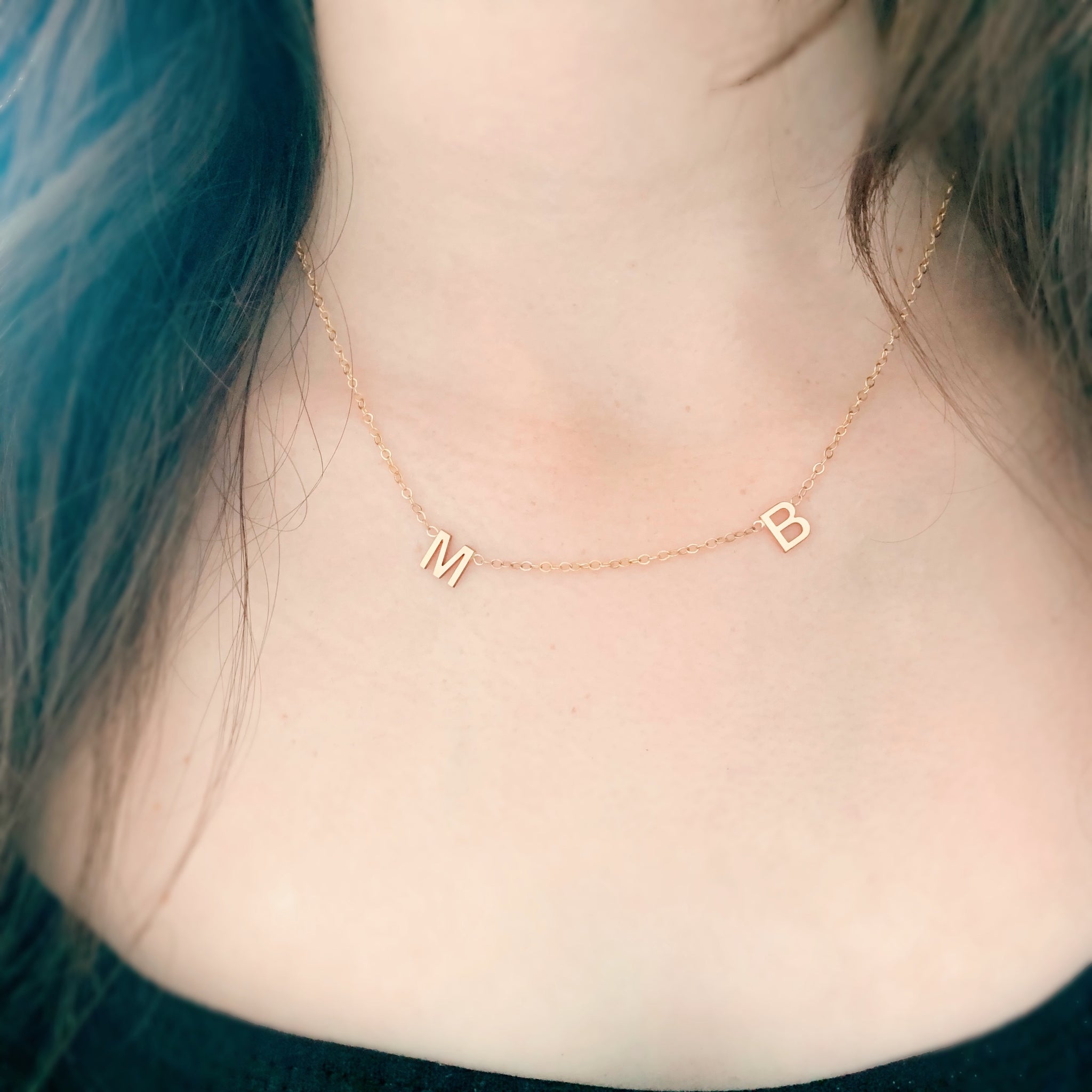 Classic Script Two Initial Monogram Necklace – Initial Obsession