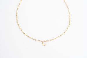 10k Gold Little Love Letters Single Initial Necklace