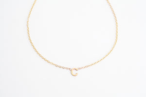 10k Gold Little Love Letters Single Initial Necklace