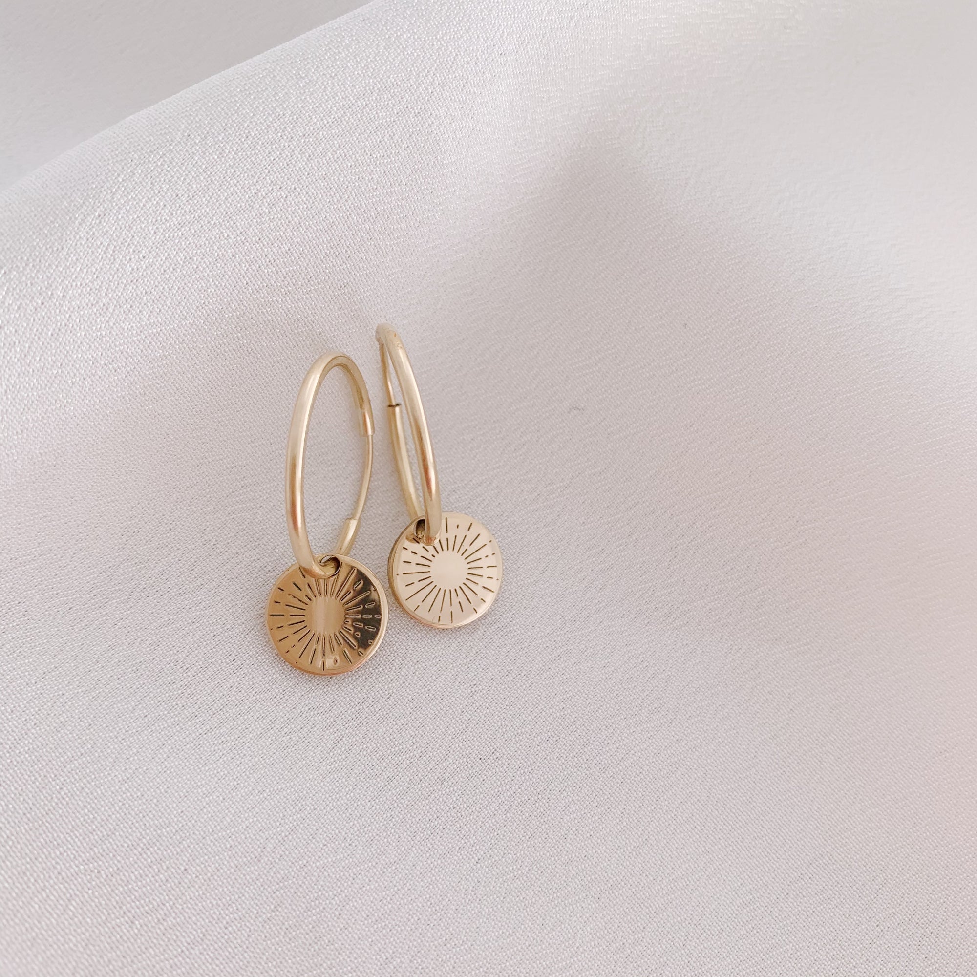 Sol Circle Hoop Earrings