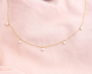 Freshwater Pearl Delicate Chain Necklace