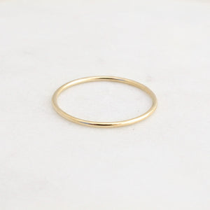 Round Polished Skinny Ring - Sterling Silver / 14k Gold Filled / 14k Rose Gold Filled