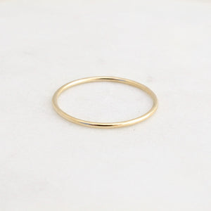 Round Polished Skinny Ring - Sterling Silver / 14k Gold Filled / 14k Rose Gold Filled