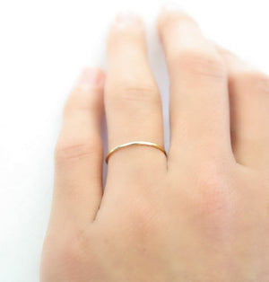 Round Polished Skinny Ring - Sterling Silver / 14k Gold Filled / 14k Rose Gold Filled