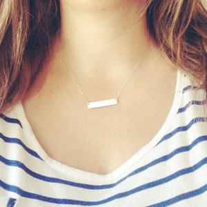 Sterling Silver Bar Necklace