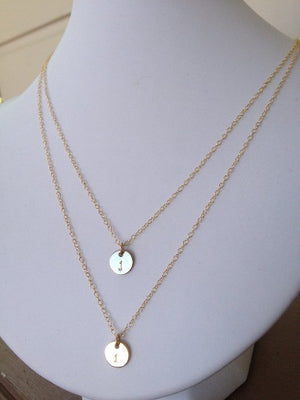 Tiny Initial Layered Necklace